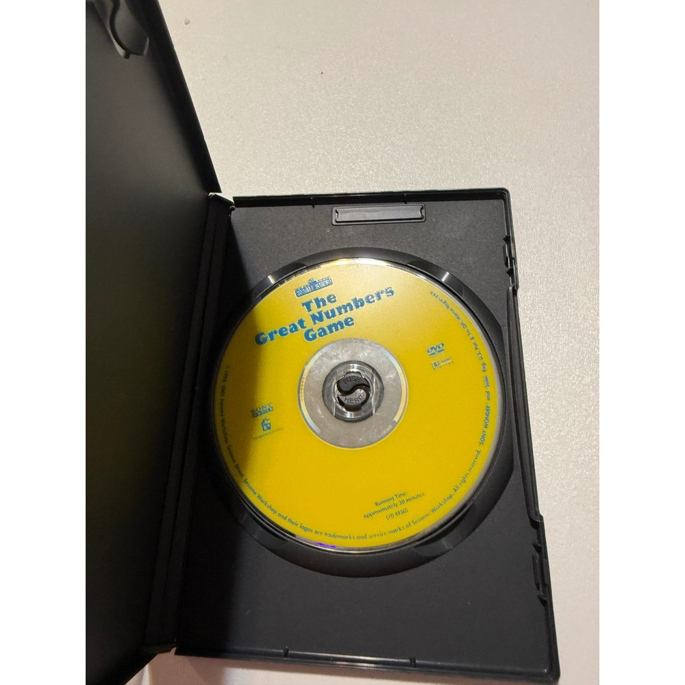 Sesame Street The Great Numbers Game DVD Sony Wonder Elmo‎ Telly LVD 49365